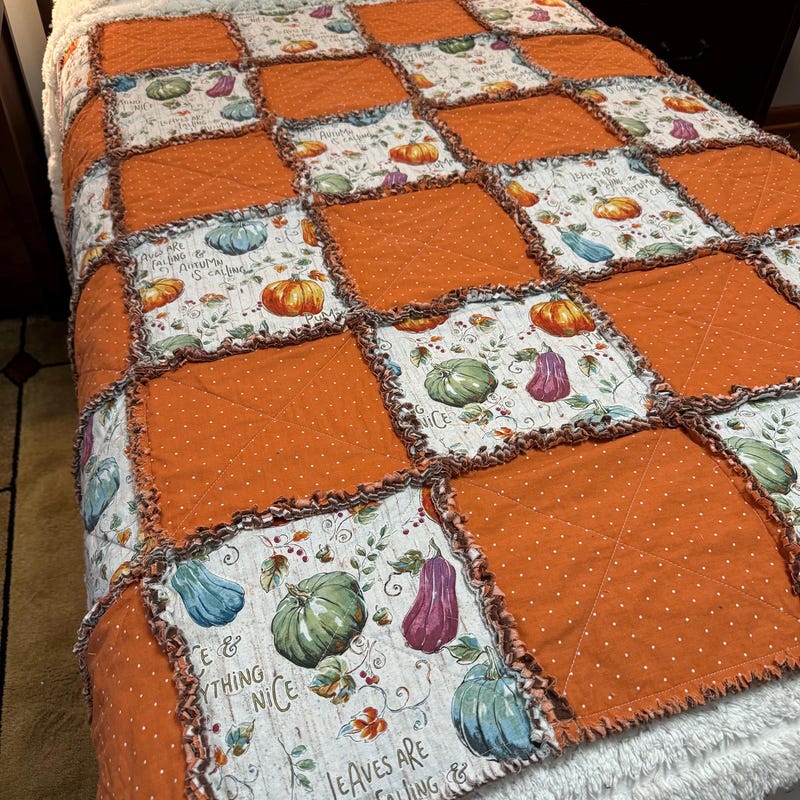Rag Quilt Pillow - Etsy