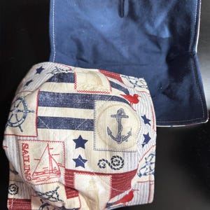 ノーティカル電子レンジボウルコージー、リバーシブルファブリックボウルホルダー