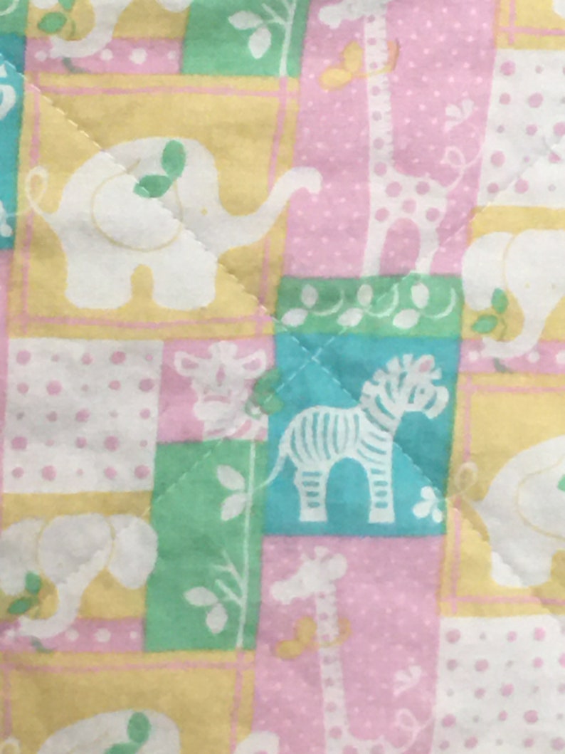 Pink Jungle Animals Baby Rag Quilt, Baby Shower Gift, Nursery Decor