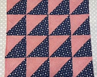 Handmade Patriotic Quilted Snack Mat, Americana Mug Rug Candle Mat (10.5 Inch)