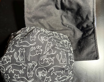 Katt #4 Mikrovågsskål Cozy, hållare för mikrovågsskål, soppskålsmysig, vändbar skålmysig, glassbehållarehållare, inflyttningsfest, handgjord