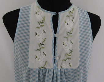 Sweetest Vintage Teddy by CineStar Aqua Satin with White Lace Deep V Neckline