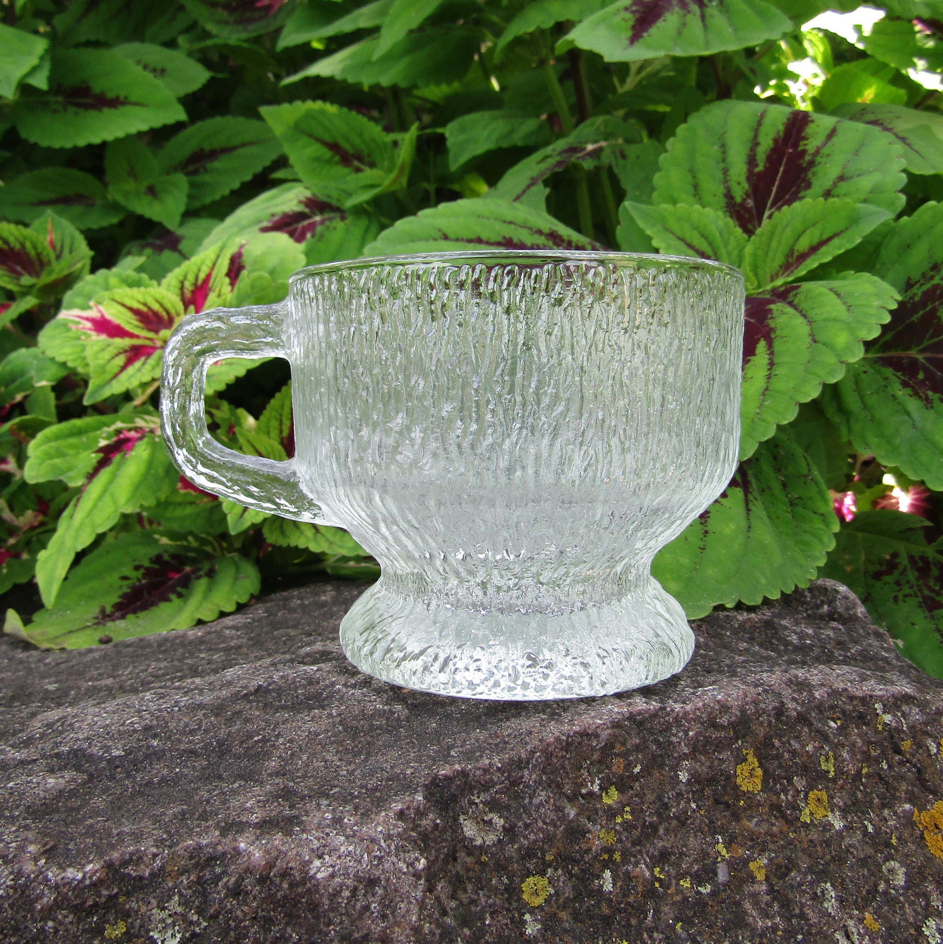 Retro Clear Glass Large Tea Cup / 70s Glassware / Mug / Etsy