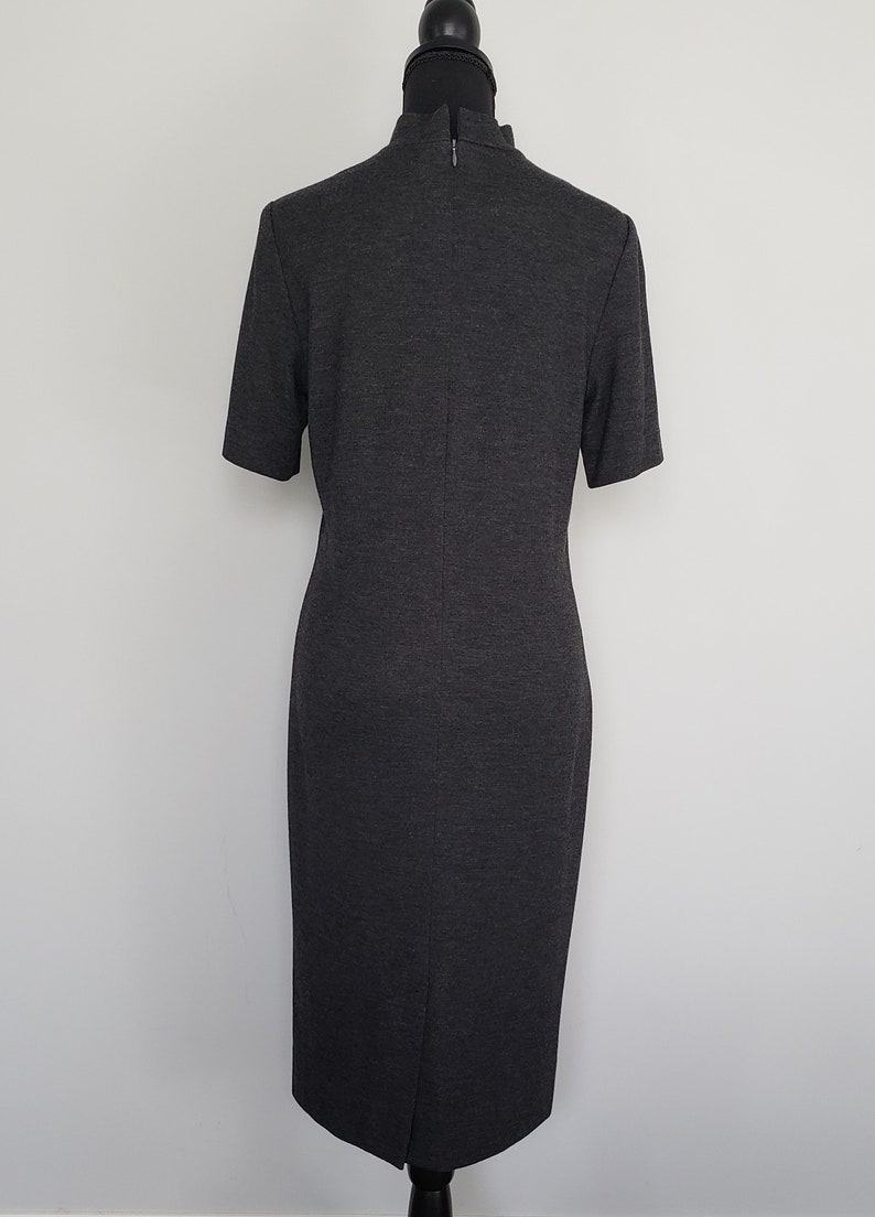 gray mock neck dress