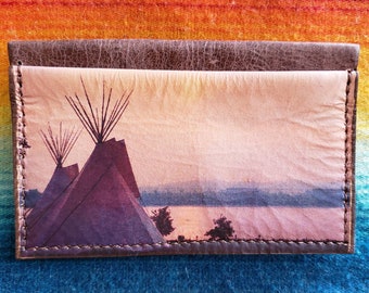 Leather Soft Wallet Native Landscape