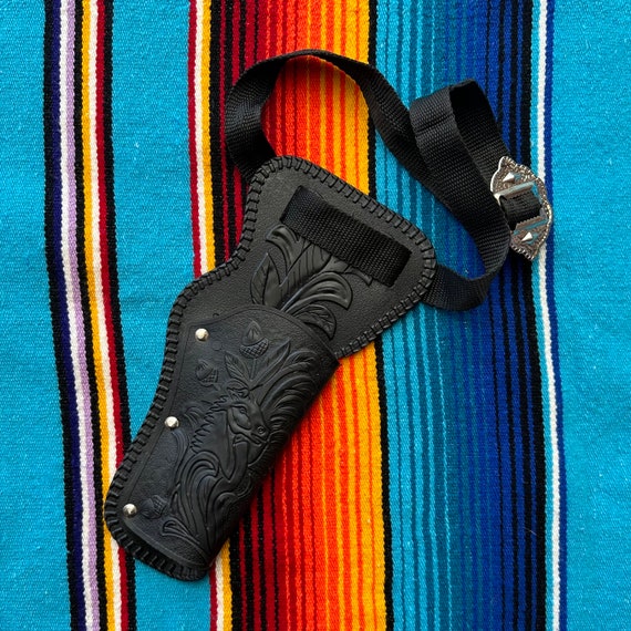 Toy Pistol Holster with Western Horse Stamped Prin