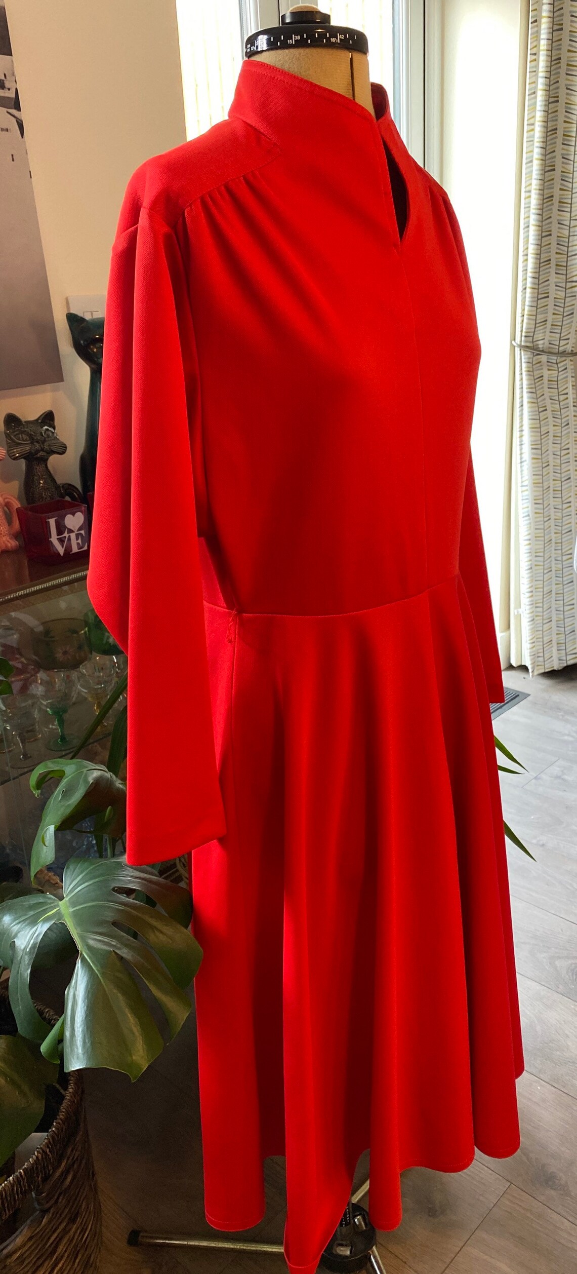 Vintage 70s Berkertex Red Crimplene Dress Made in England | Etsy