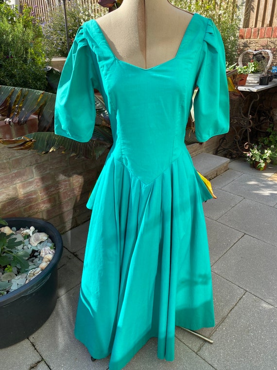Vintage 1980s Laura Ashley Bustle Dress