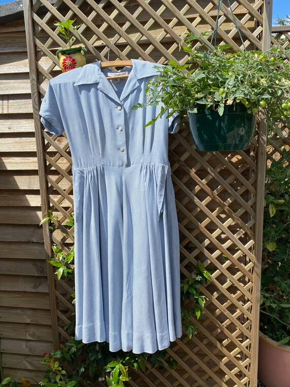 Immaculate 1940s Pinstripe Dress