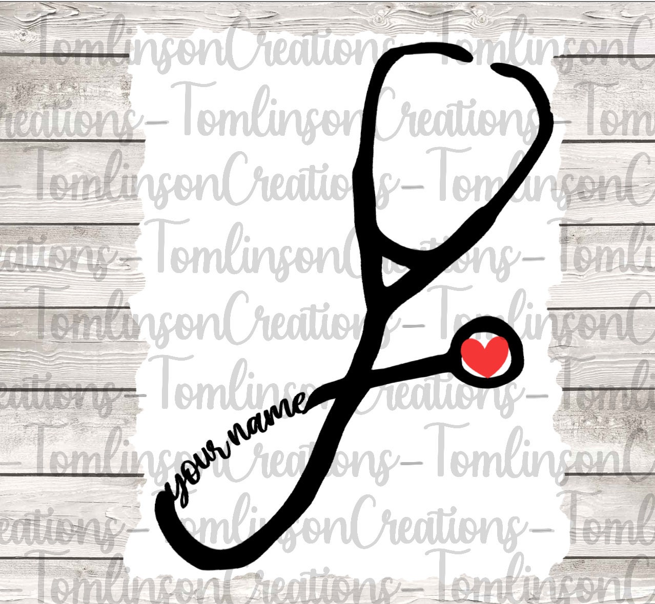 Personalized stethoscope with your name SVG Etsy