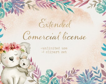 Extended commercial license. Unlimited use - 1 clipart set. No Credit required.