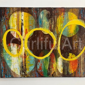 11x14in Abstract Painting | Original Artwork | Canvas Wall Art |- Handmade Gift