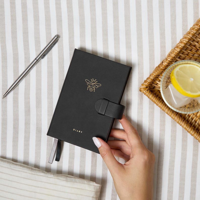 Gold Bee Pocket Diary 2026 - 2027 Diary With Monthly Tabs - Cushioned ...