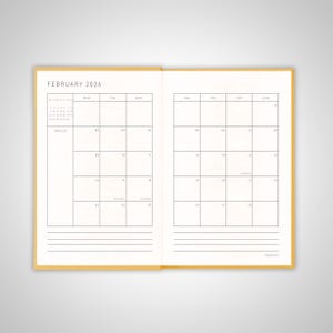 Tuscan Sun Pocket Diary 2026 - 2026 Diary With Monthly Tabs - Cushioned Fabric Covers - High-End 120Gsm Paper