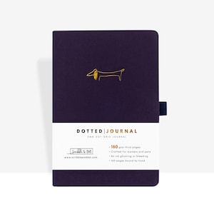 Bullet Journal - Dotted Journal - A5 Ultra Thick 160gsm Paper - Signature Planner Bound by Hand - Dotted Journal for Artists and Creators