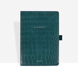 Undated Weekly & Monthly Planner -Caspian Croc - 184 Pages -A5