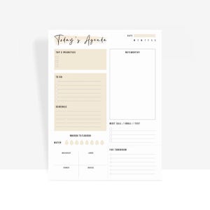 Bloc de planificación diaria - 140 g/m², 52 páginas gruesas - El bloc de planificación diaria perfecto para personas ocupadas.