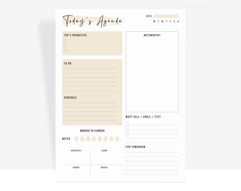Daily Planner Pad - 140gsm 52 Thick Pages - Perfect Daily Planner Pad for the Busy Individual