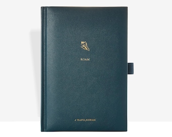 Travel Journal - A5 - Premium Vegan Leather Travel planner, tissue wrapped in a gift box