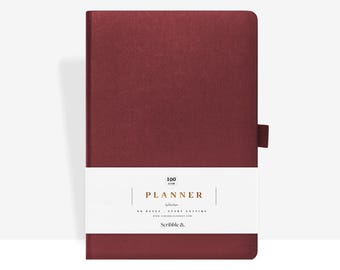 Daily Productivity Planner - Burgundy