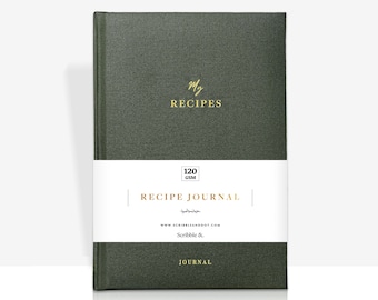 Luxury Recipe Journal - Forest A5 - 100+ Recipes - Tissue Wrapped in a Gift Box