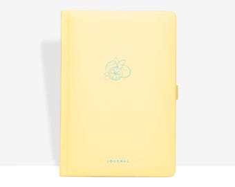 Punktiertes Notizbuch – Zitrone – Bullet Planner – Trainingsjournal – A5 extra dickes 160 g/m² Papier – Geschenkverpackung – Flachbindung