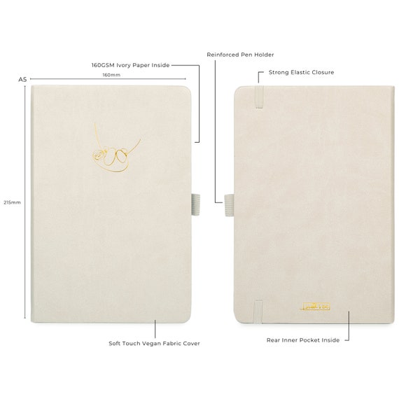 Bullet Journal/Carnet en pointillé A5 - Monstera - Ultra Épais, Papier  160gsm – Cahier de Notes Signature, Relié
