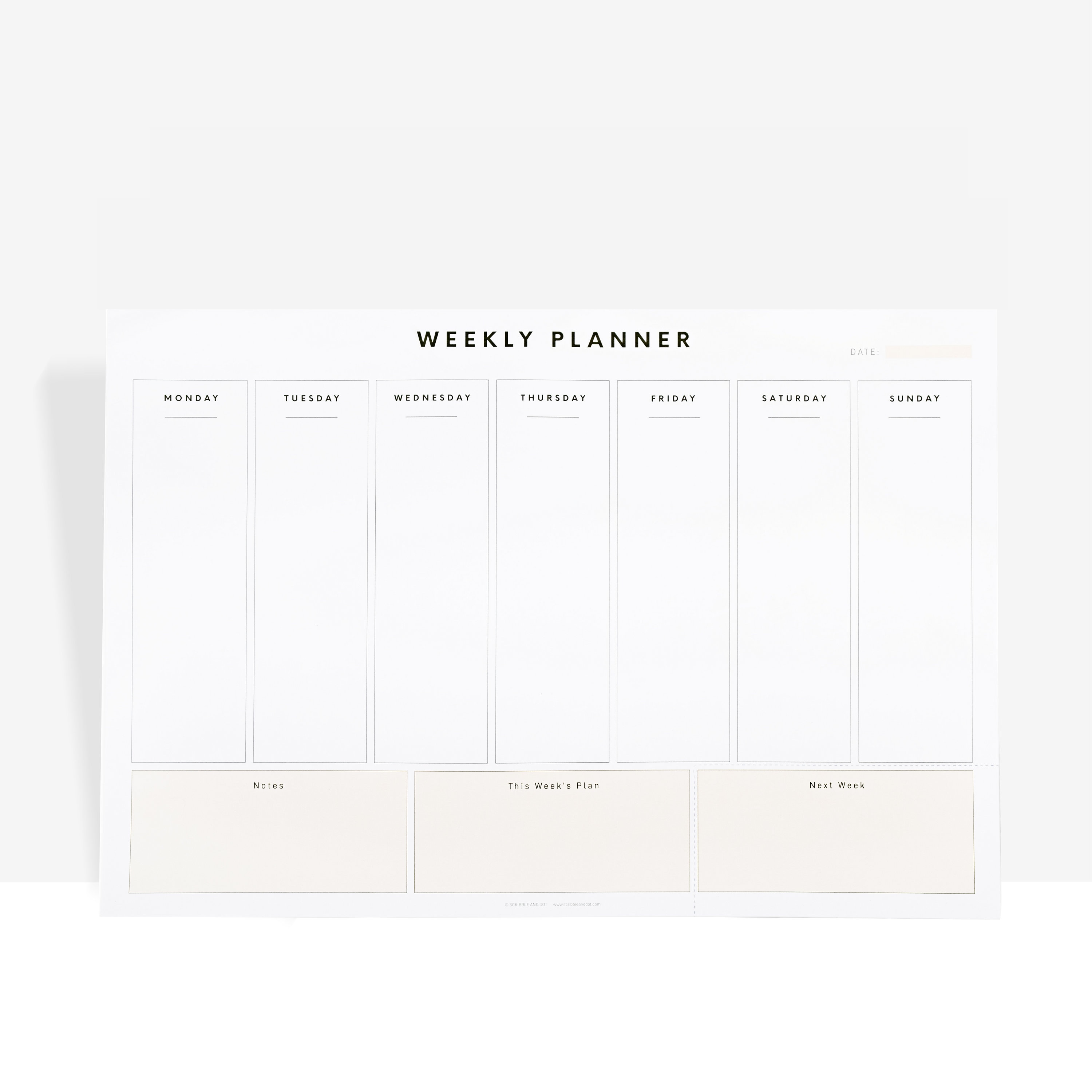 A3 Weekly Planner Pad 140gsm 52 Thick Pages Perfect Weekly Etsy UK