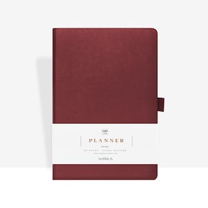 Daily Productivity Planner - Burgundy
