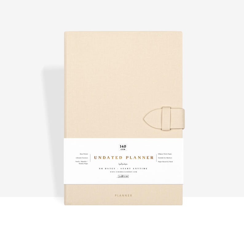Beige - Undated Planner A5 - Scribble & Dot
