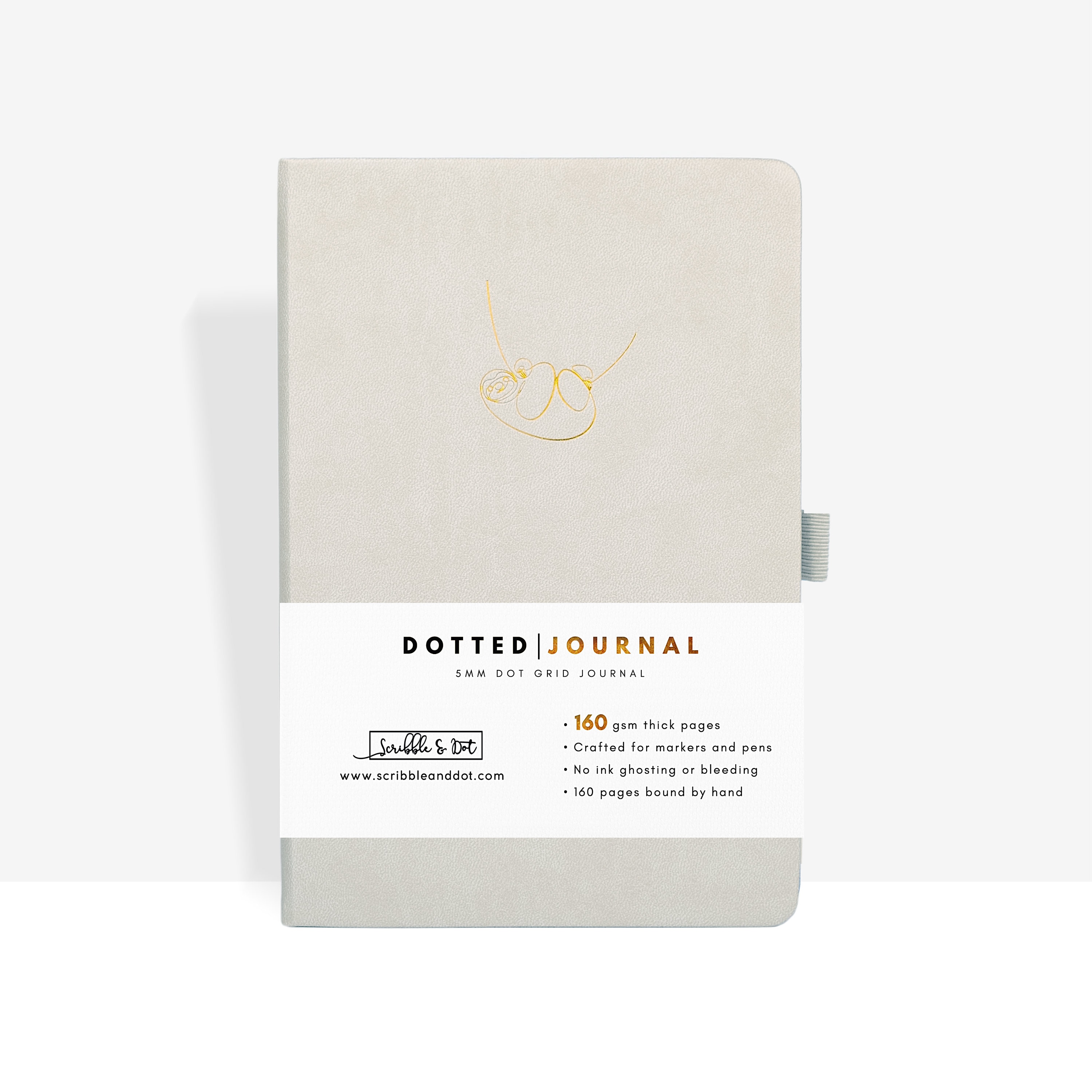 Bullet Journal/Carnet en pointillé A5 - Sloth - Ultra Épais, Papier 160gsm  – Cahier de Notes Signature, Relié