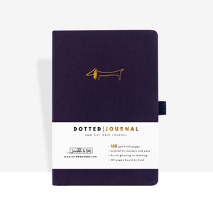 Bullet Journal - Dotted Journal - A5 Ultra Thick 160gsm Paper - Signature Planner Bound by Hand - Dotted Journal for Artists and Creators