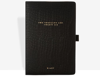 Croc - A5 2026 Diary (Weekly) - 2026 Diary With Monthly Tabs - Cushioned Fabric Covers - Premium Paper Diary - Flexi-Bound Planner