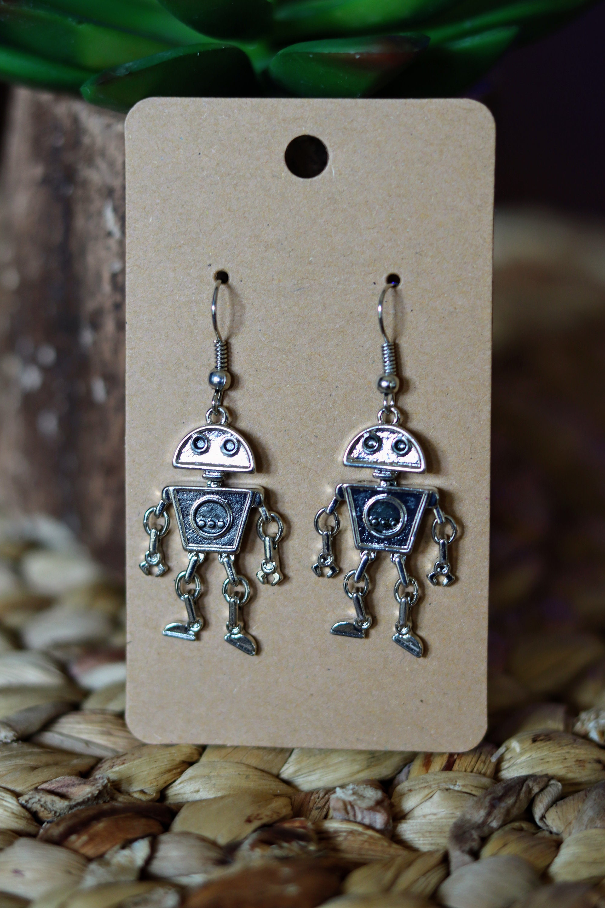 Big Robot Earrings With Legs and Arms Moving Parts Robotic - Etsy
