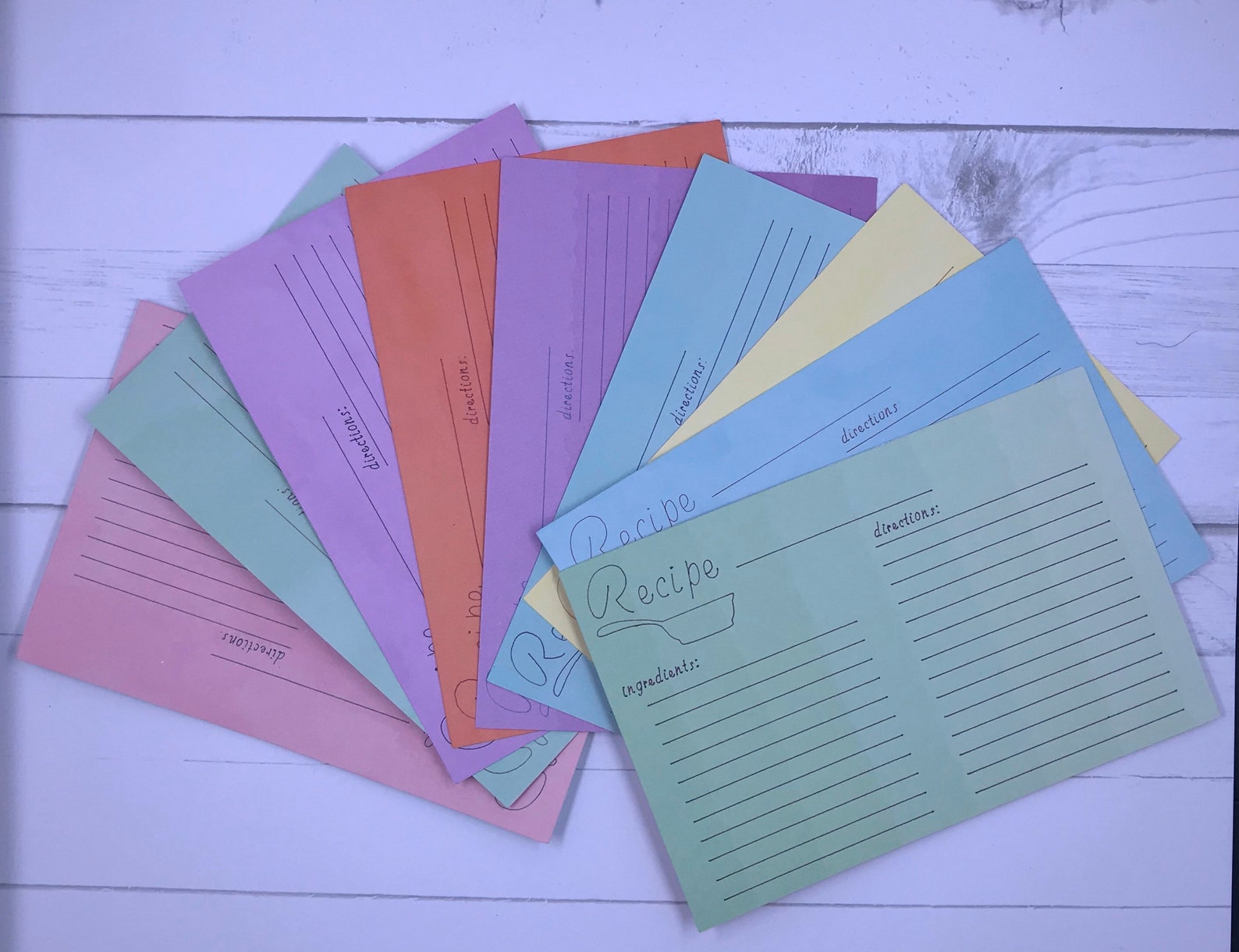 Custom Recipe Box With Set of 50 Recipe Cards and Dividers Etsy