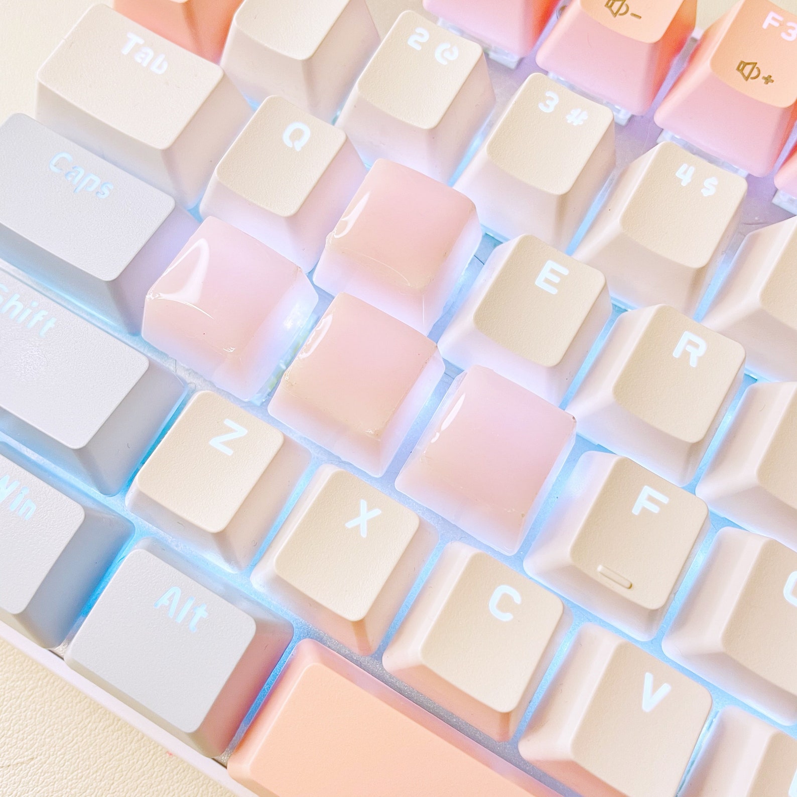Pastel WASD resin keycap set multiple colorsREAD Etsy