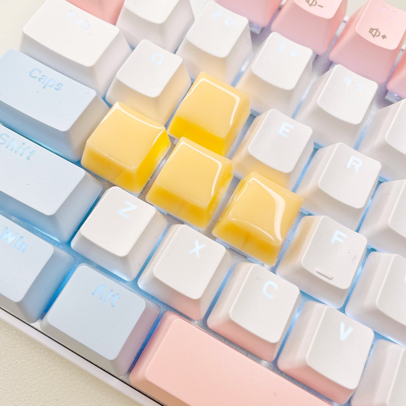 Pastel WASD resin keycap set multiple colorsREAD Etsy