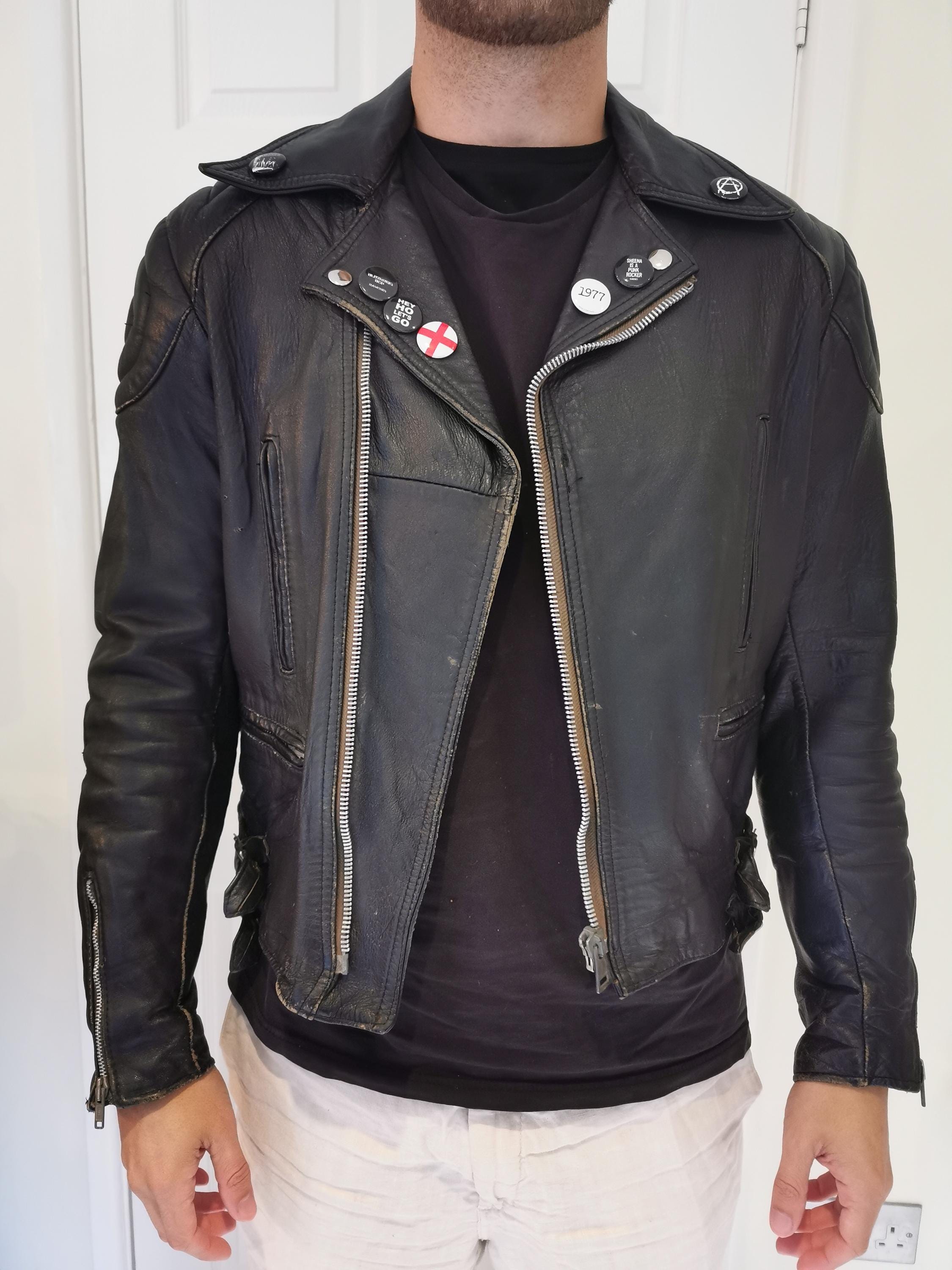 Vintage Double Zip Leather Jacket Sullen | eBay - ジャケット・アウター