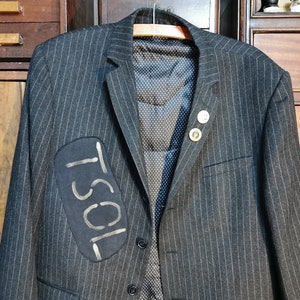 T.S.O.L Jacket, Smart Business Suit Jacket, True Sons of Liberty, Jack Grisham Style, Hardcore Punk Rock Battle Jacket, Vivienne Westwood.
