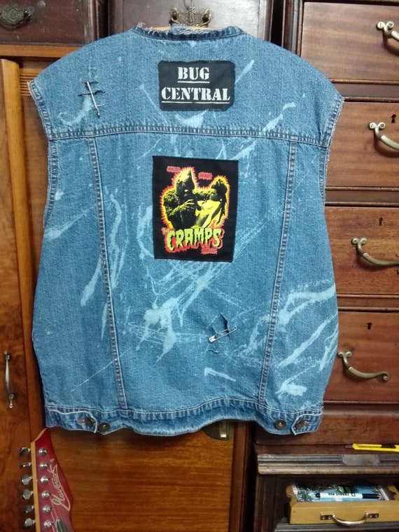 Punk Rock Denim Cut-off, Misfits, Cramps, Bug Central