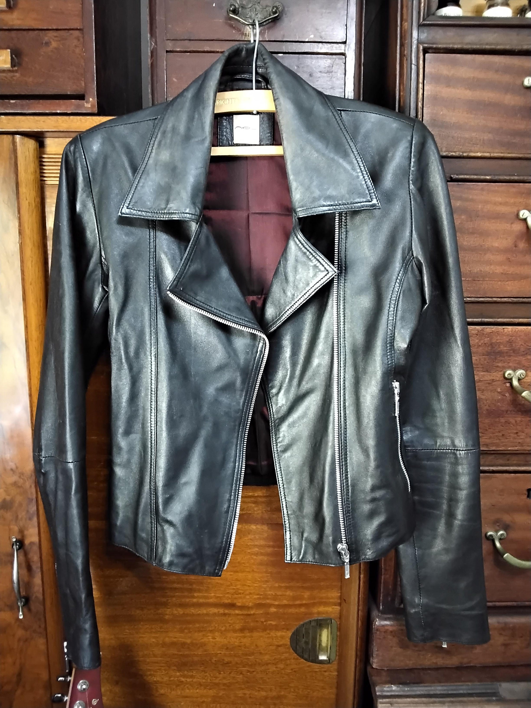 【WONDER WONDER】Vintage Washing Leather Two-Way Blouson JK MADE] Setter vintage washed cut boxy leather jacket - WONDER
