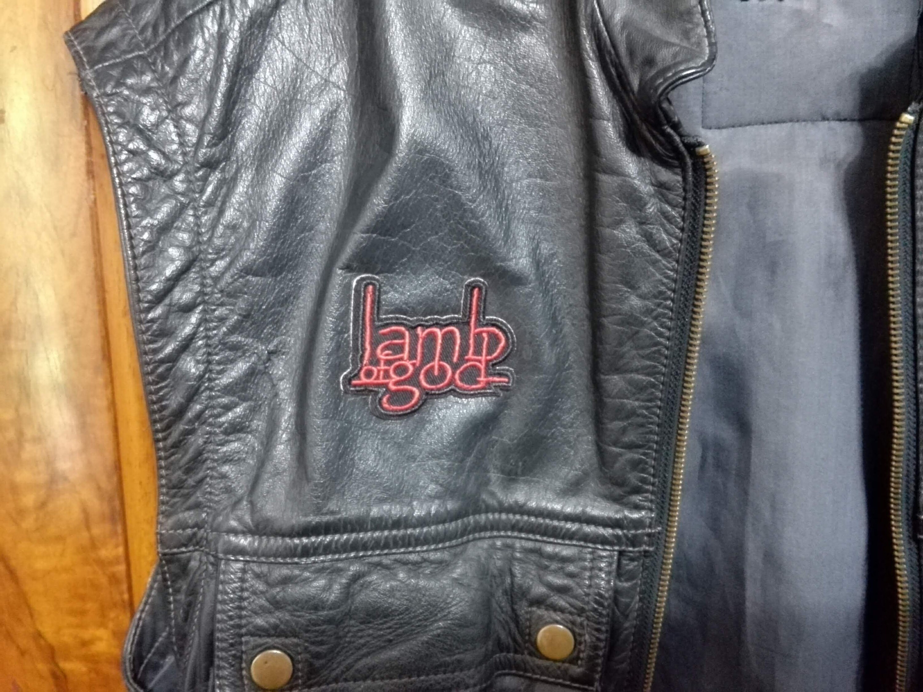 Heavy Metal Leather Vest Waistcoat Lamb of God Slayer Etsy