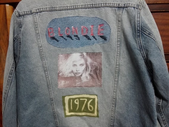 Blondie Themed Denim Jacket Punk Rock 