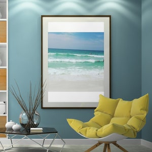 Ocean Waves Print, Costal Wall Decor, Ocean Photography, Waves wall art, Instant Digital print, digital wall Art