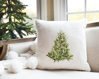 Balsam Fir Pillow Cover | Christmas Tree Pillow | Winter Tree Decor | Christmas Living Room | Holiday Living Room Decor | Cozy Farmhouse