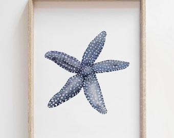 Starfish Watercolor Print | Summer Painting | Beach Art