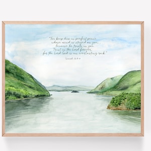 Trophy Point | Watercolor Print | West Point | With or without text