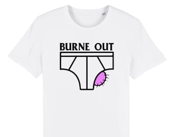 T shirt humour "burne out" - pour homme