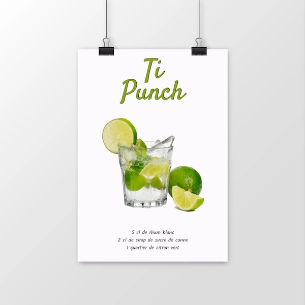 Affiche cocktail ti punch