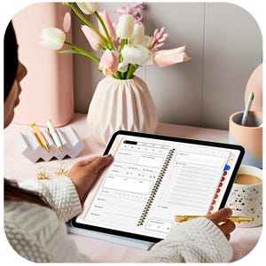 ADHD Digital Planner for GoodNotes, iPad & Notability | Dated and Undated Options | Productivity Digital Planner for Time Management